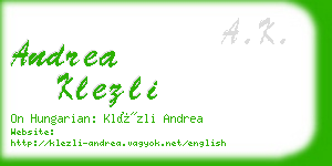 andrea klezli business card